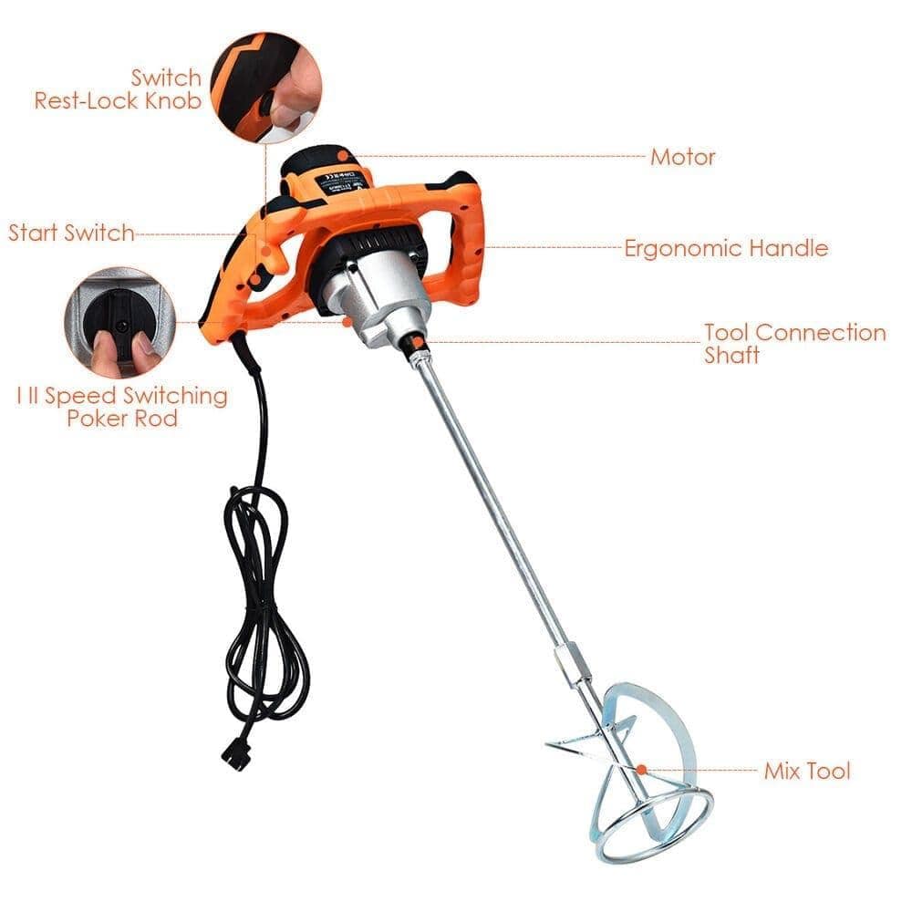 1400W Electric Concrete Cement Mixer IRONMAX 1400W Electric Concrete Cement Mixer - SNAPPYFINDS.COM ™
