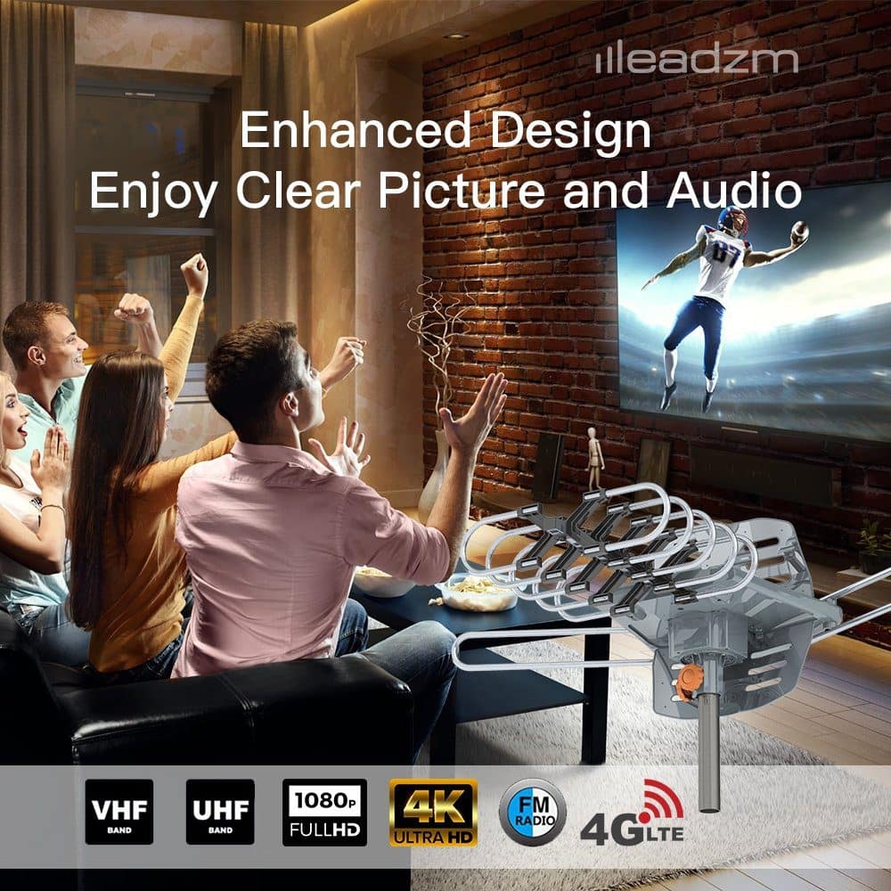 990 Mile Outdoor HD TV Antenna UHF VHF 4k PowerHDTV™ 990 Mile Outdoor HD TV Antenna UHF VHF 4k - SNAPPYFINDS.COM ™