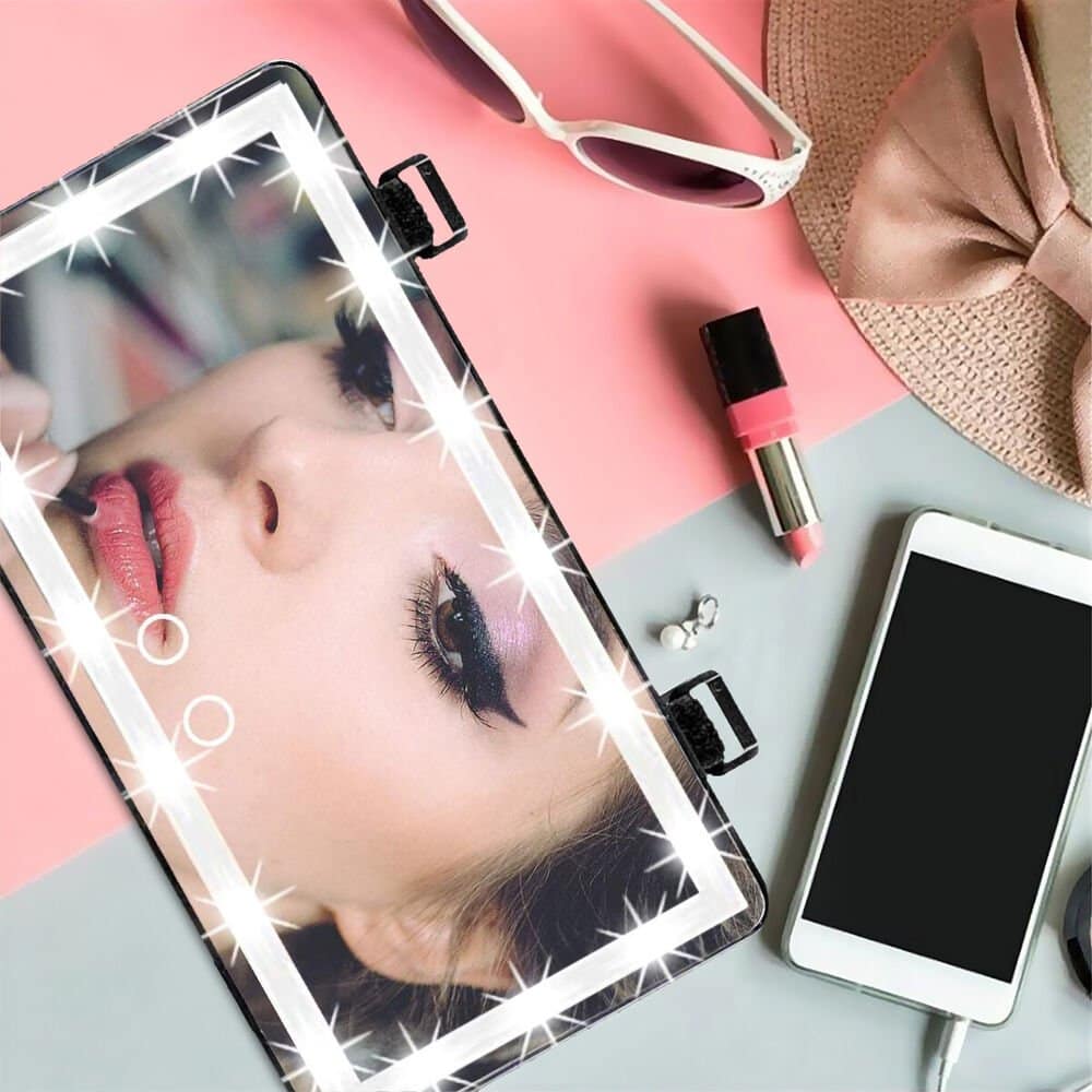 Car Visor Vanity Mirror with LED Lights - SNAPPYFINDS.COM ™