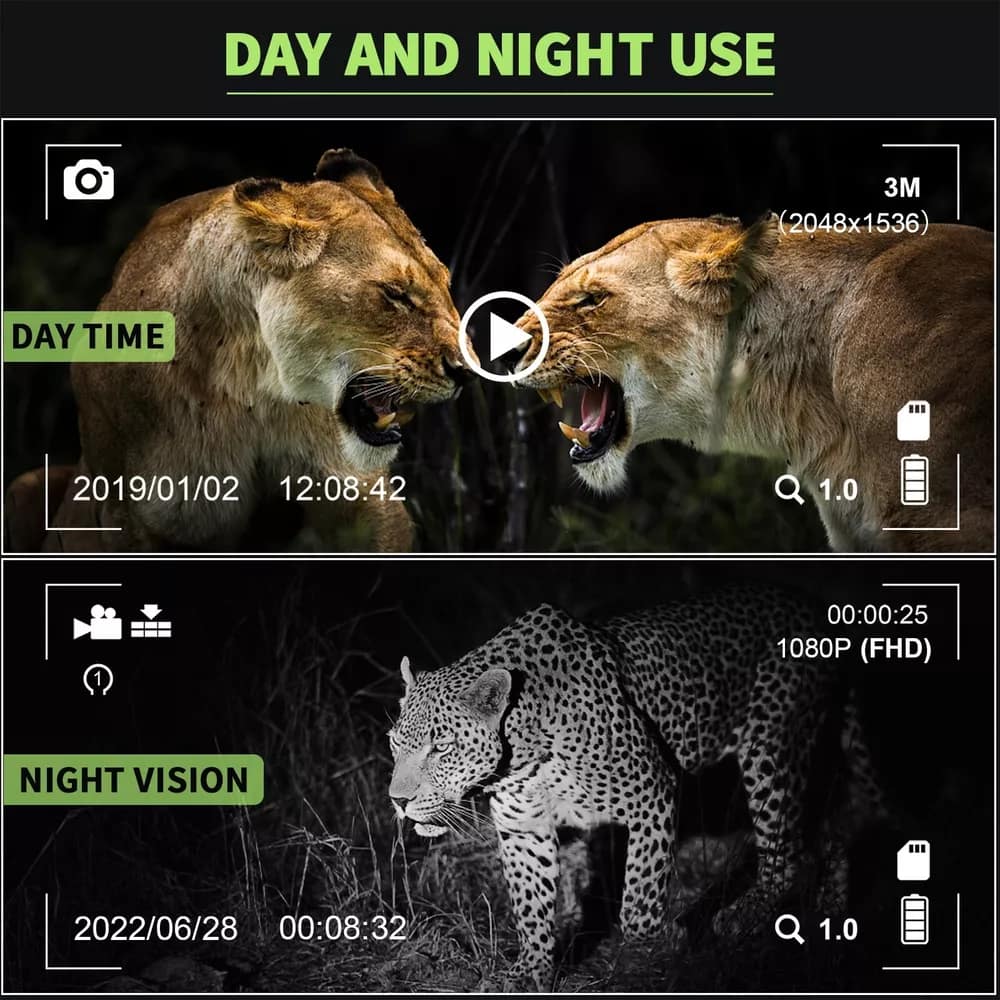 Night Vision Goggles Binoculars HD Digital IR Head Mounted Rechargeable Night Vision Goggles Binoculars - HD Digital IR with Infrared Spotlight for Nighttime Observation
