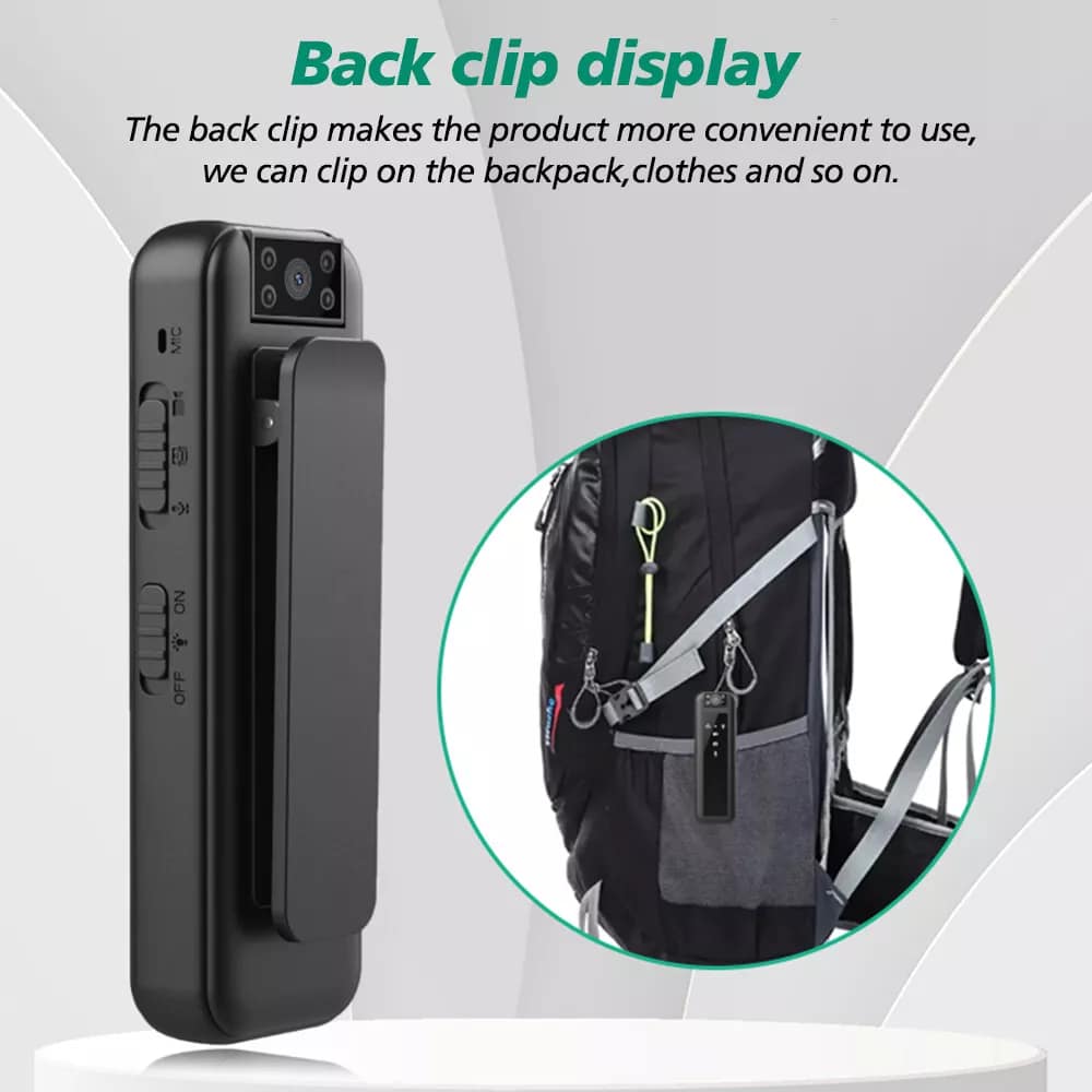 Portable Police Body Camera 1080P Pocket Video Audio Recorder Night Vision Cam Portable Police Body Camera 1080P Pocket Video Audio Recorder Night Vision Cam - Image 5