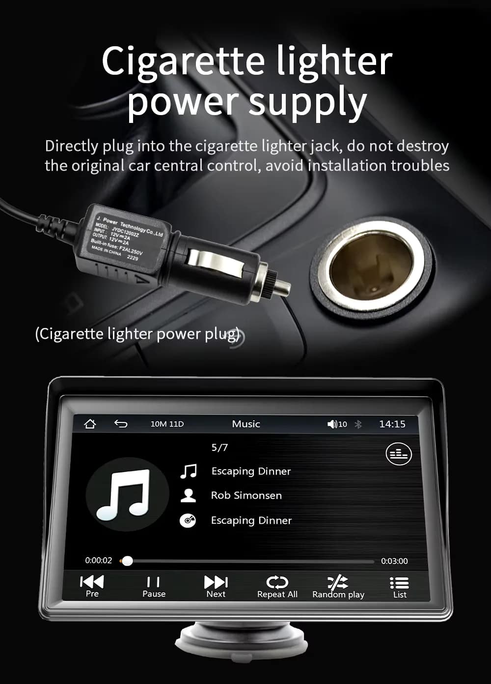 7 inch Portable Car Radio Multimedia Video Player