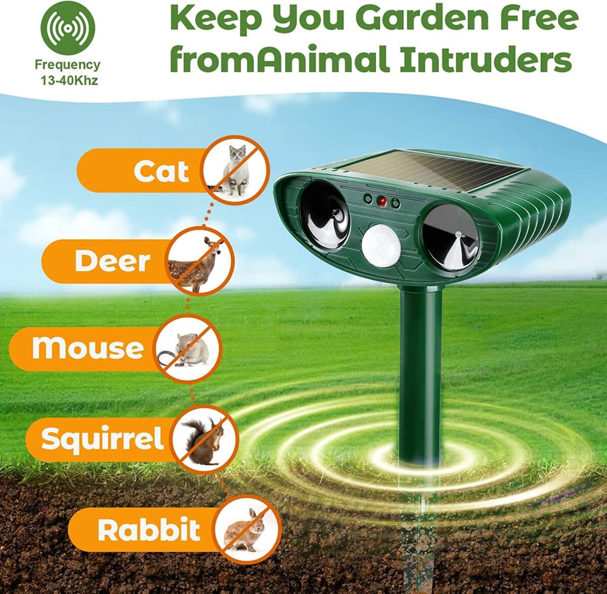 Ultrasonic Solar Raccoon Repeller Ultrasonic Outdoor Raccoon Repeller - SNAPPYFINDS.COM ™
