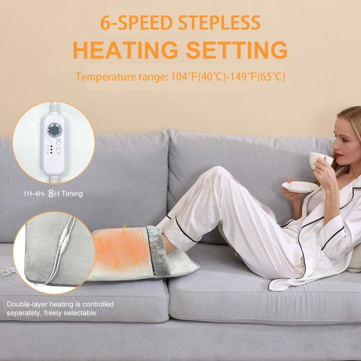 Electric Heated Foot Warmer Pad Electric Foot Warmer Foot Heating Pad - SNAPPYFINDS.COM ™