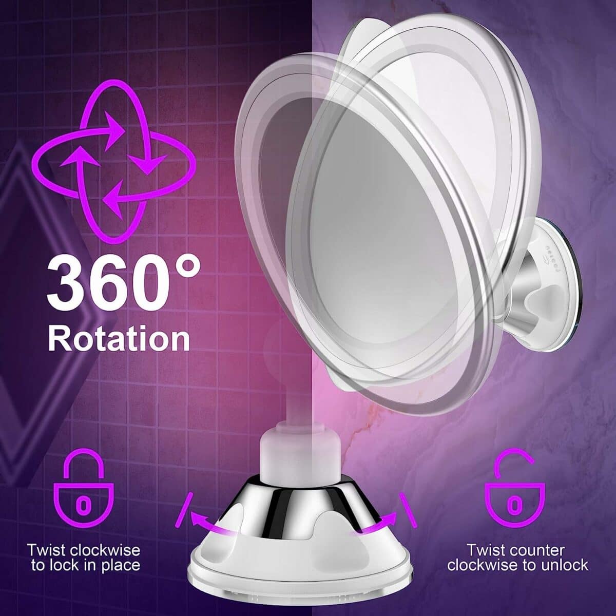 LED 10X Vanity Magnifying Mirror LED Vanity Bathroom 10x Magnifying Makeup Mirror - SNAPPYFINDS.COM ™