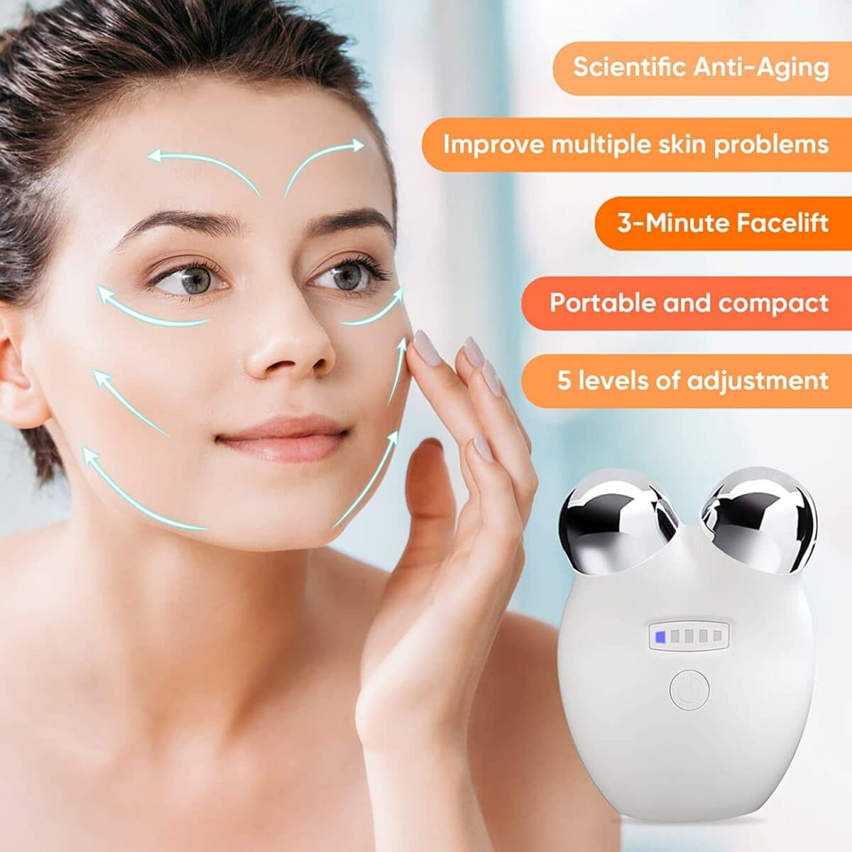 Microcurrent Face Massager Roller USB Mini Microcurrent Face Massager Roller - SNAPPYFINDS.COM ™