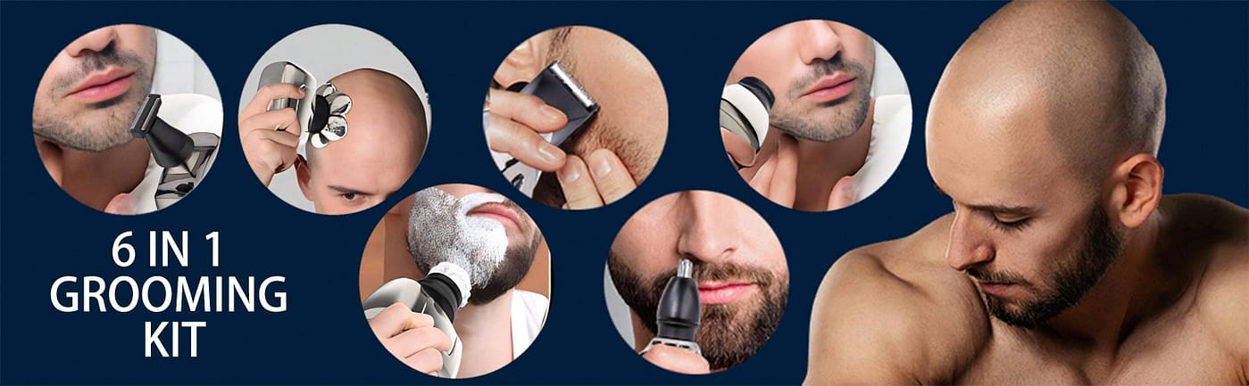 Multifunctional 5 in 1 Electric Head Shaver