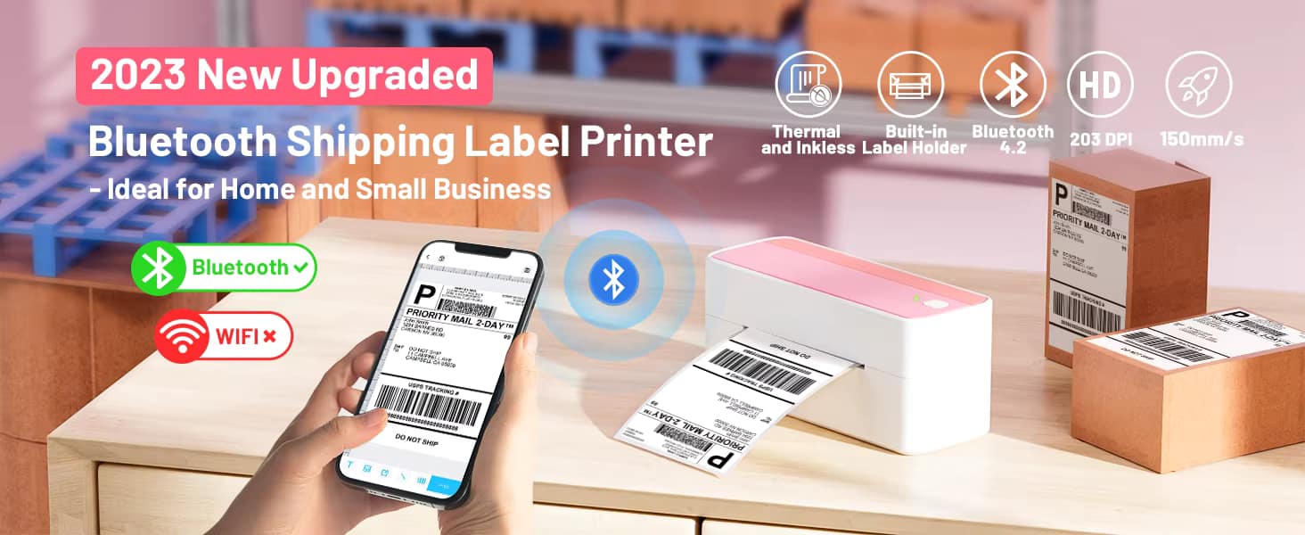 Wireless Bluetooth Thermal Label Printer