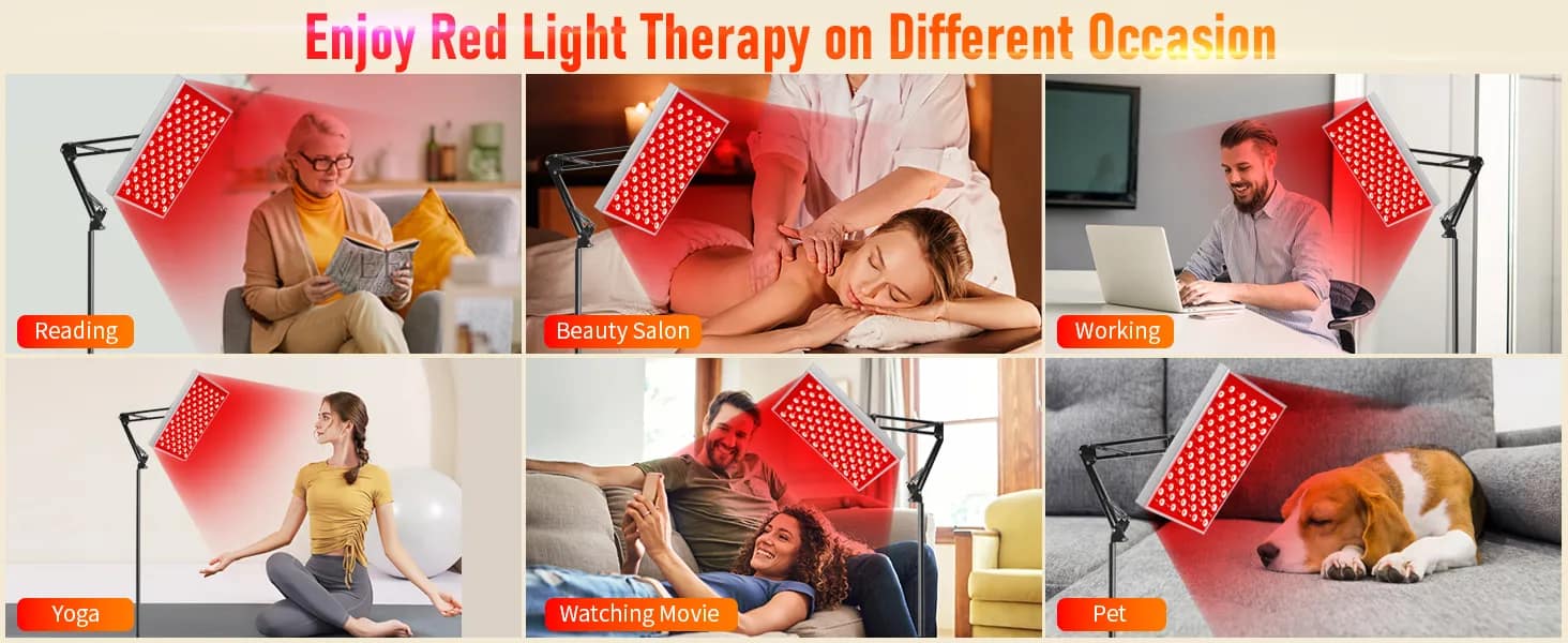 Red Light Therapy Lamp with Stand