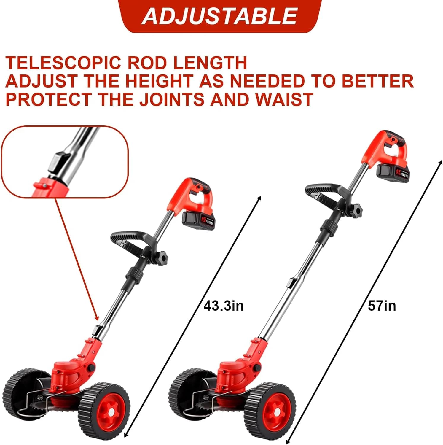 3 in 1 Cordless Wheel Grass Trimmer - Image 5