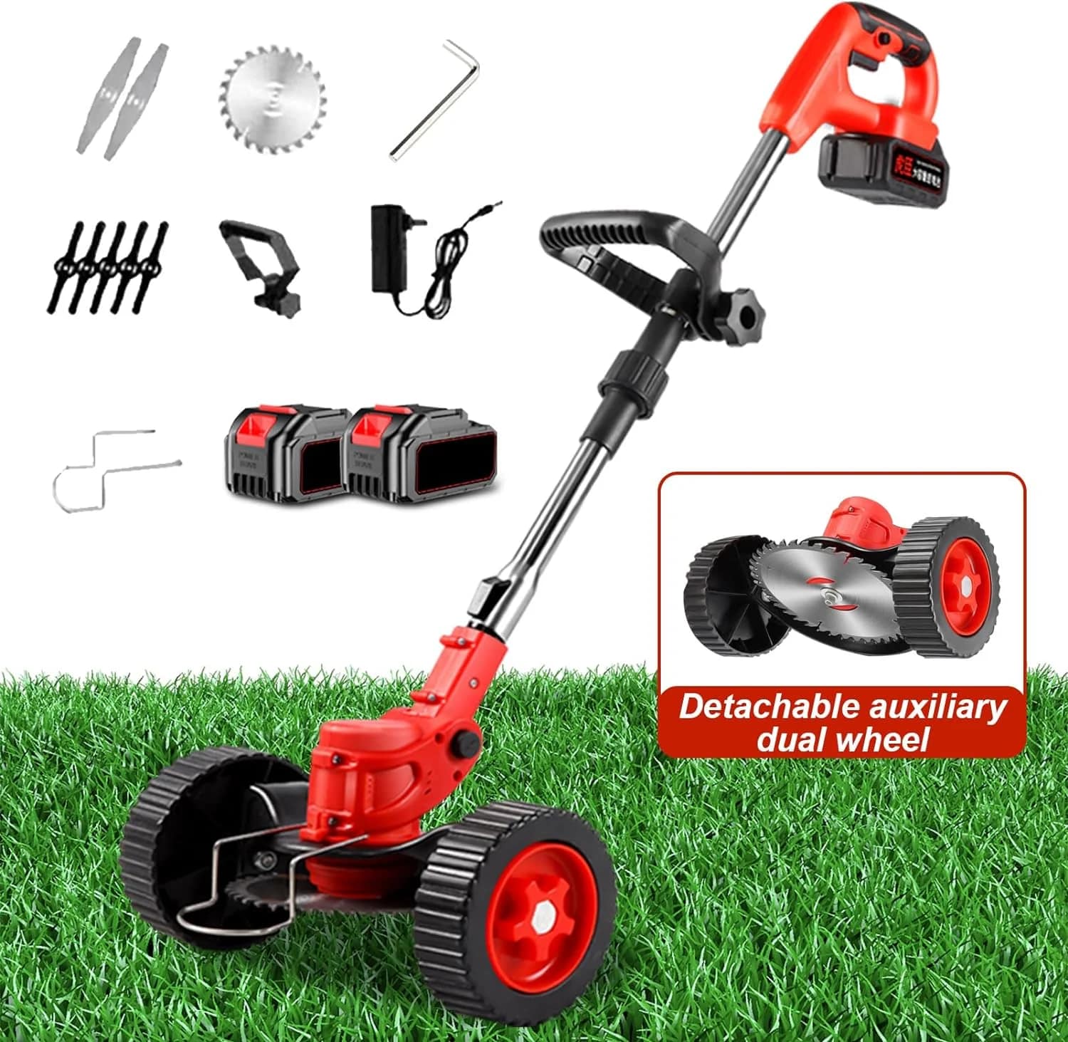 3 in 1 Cordless Wheel Grass Trimmer - Image 2