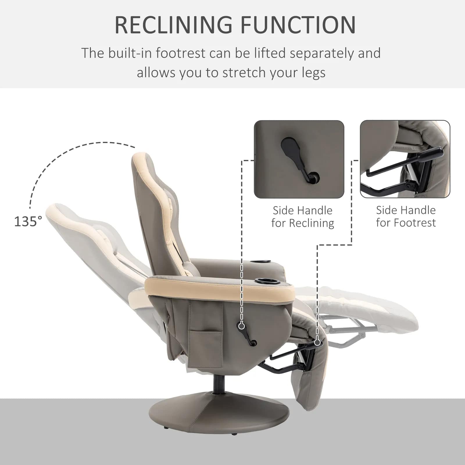 Manual Swivel Recliner Armchair