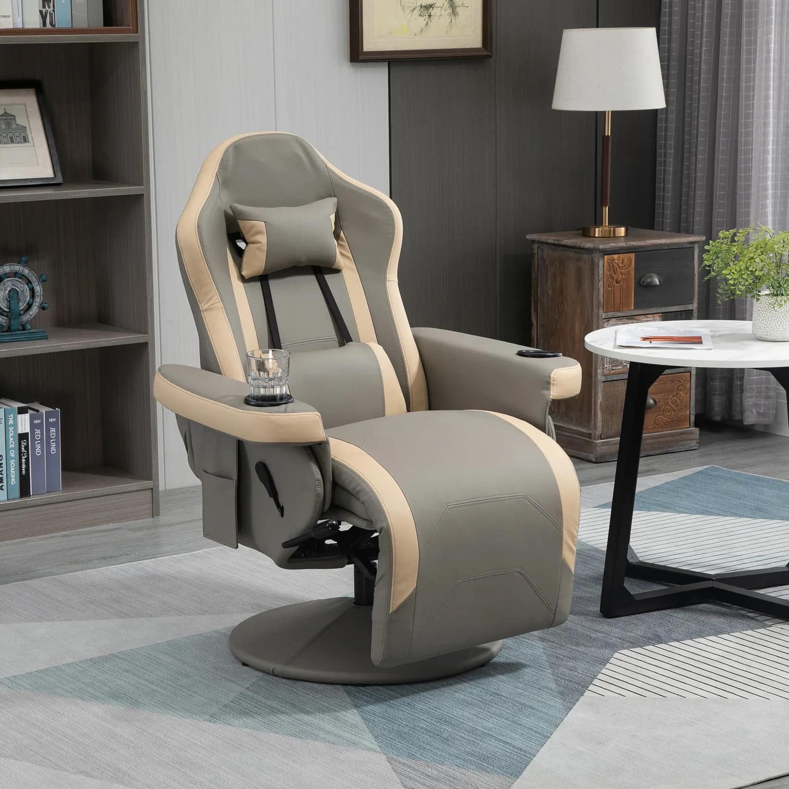 Manual Swivel Recliner Armchair