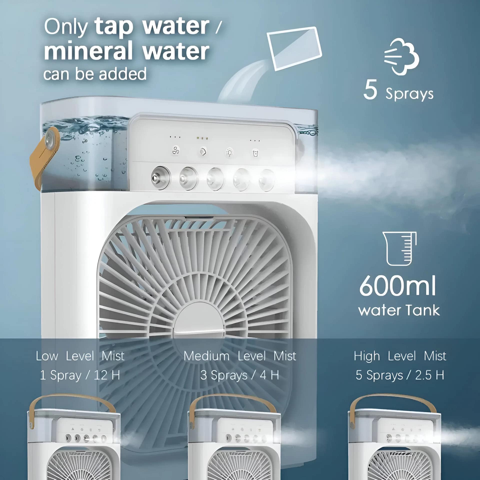 Portable Humidifier Fan Air Conditioner