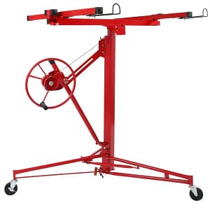 16FT Drywall Lifter with Wheels, Red
