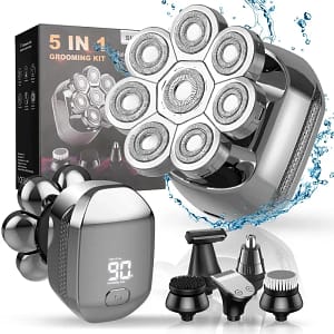 Multifunctional 5 in 1 Electric Head Shaver