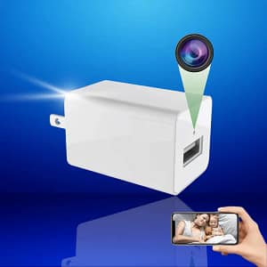USB Wall Charger Mini Camera with HD video capabilities