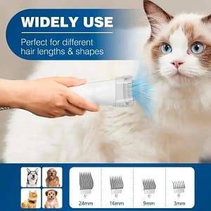 FurEase Pro Dog Grooming Vacuum Kit for Mess-Free, Low-Noise Grooming