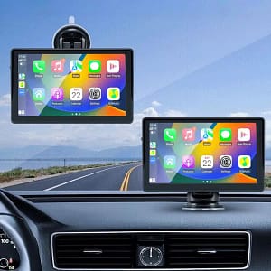 7-inch Portable Car Radio Multimedia Player with CarPlay, Android Auto, Bluetooth 5.0, and Reversing Camera Input