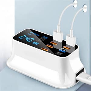 8-Port USB Charger with Quick Charge 3.0 and Type-C Port