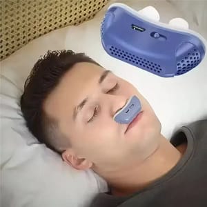 Electric anti-snore device with vibration technology, adjustable sensitivity, and comfortable wristband design for effective snoring relief.
