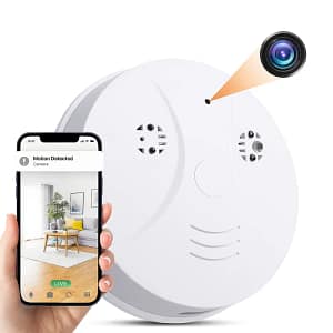 Home 1080p WiFi Smoke Detector Security Camera with Night Vision