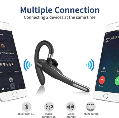 Wireless Bluetooth 5.1 Noise Cancelling Headset/Earpiece - Image 2