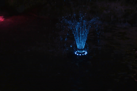 Solar Power FloatingWater Fountain with Lights