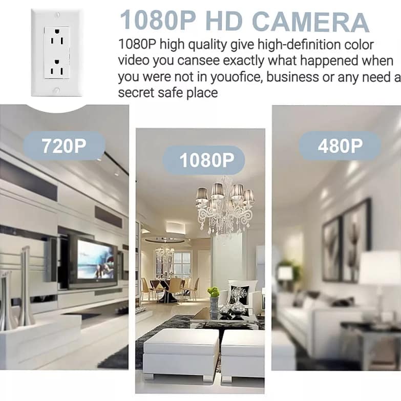 WiFi Wall AC Outlet Camera 4K UltraHD WiFi Wall AC Outlet Camera for discreet home security with app control, real-time alerts, and 10 days local storage