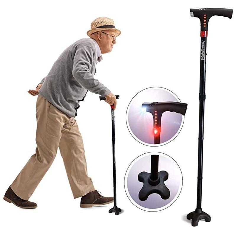 Multifunctional Foldable LED Flashlight Walking Cane Multi-Functional Foldable LED Walking Cane - SNAPPYFINDS.COM ™