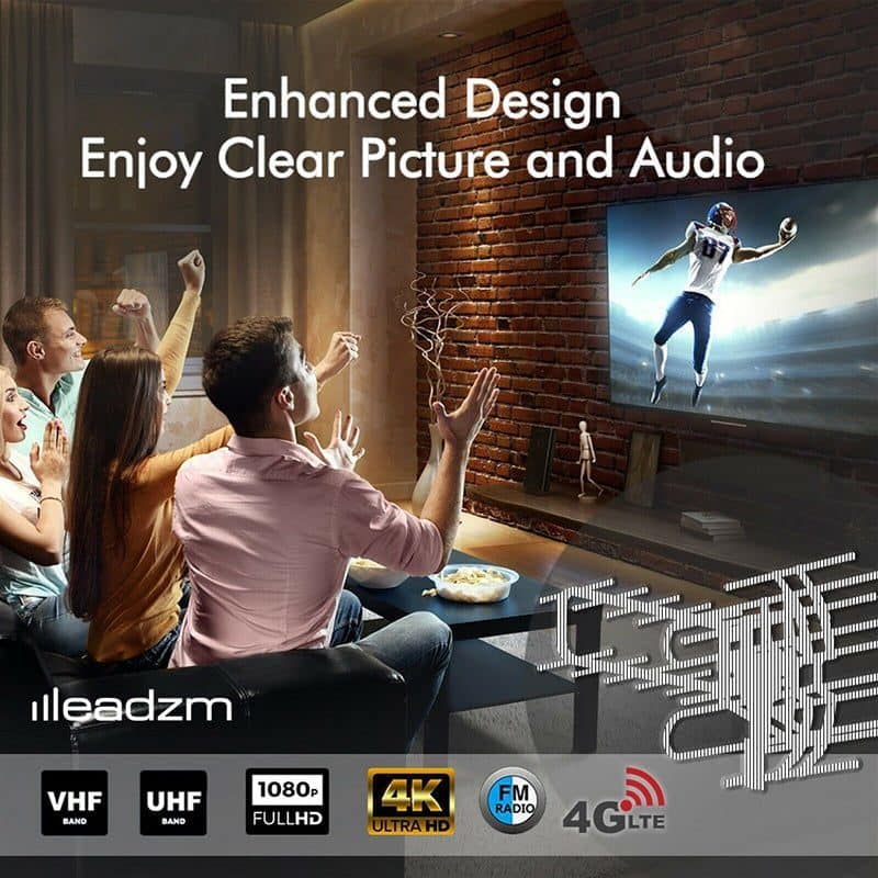 Long Range Multi-Directional HDTV Antenna 300 Mile Long Range 4K HD Outdoor Amplified TV Antenna - SNAPPYFINDS.COM ™