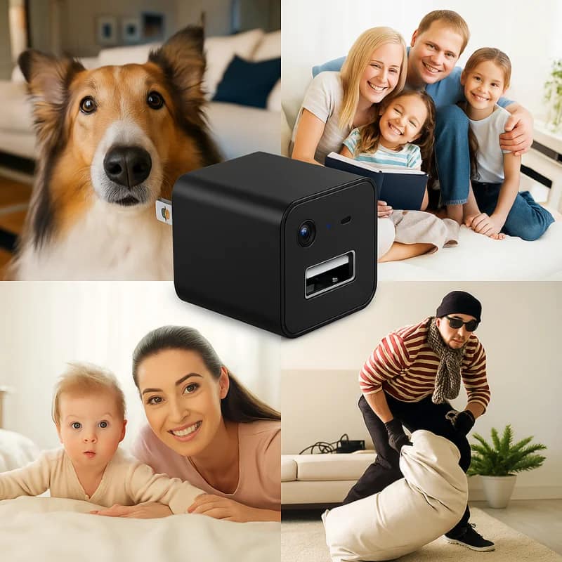 USB Mini Security Camera Charger with Audio (2 PCS)
