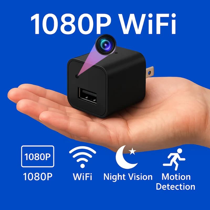 Wall Outlet Hidden Camera with 1080P HD, Night Vision & Wi-Fi Motion Detection Wall Outlet Hidden Camera with 1080P HD, Night Vision & Wi-Fi Motion Detection - Image 2