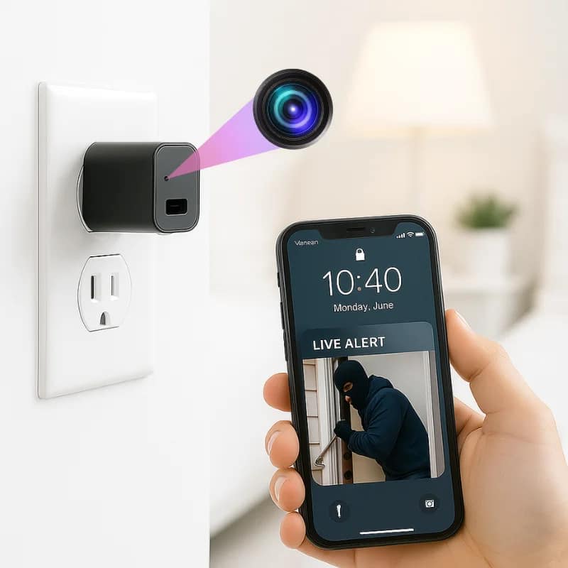 Wall Outlet Hidden Camera with 1080P HD, Night Vision & Wi-Fi Motion Detection Wall Outlet Hidden Camera with 1080P HD, Night Vision & Wi-Fi Motion Detection - Image 6