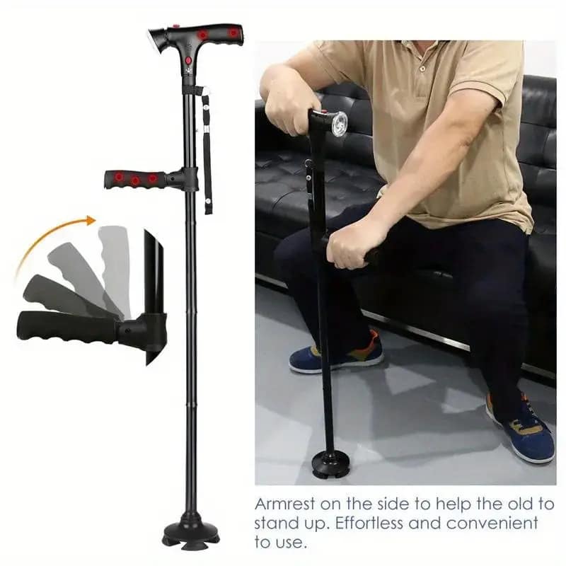 Multi-Functional Foldable LED Walking Cane Multi-Functional Foldable LED Walking Cane - Image 2