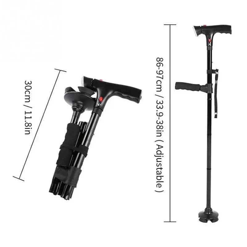 Multi-Functional Foldable LED Walking Cane Multi-Functional Foldable LED Walking Cane - Image 3