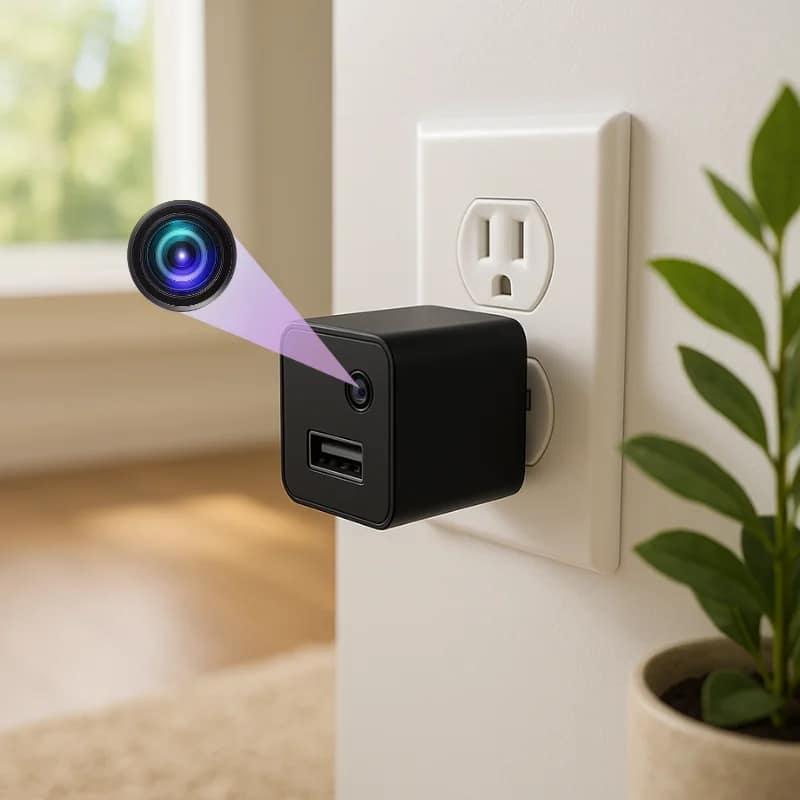 USB Mini Security Camera Charger with Audio (2 PCS)