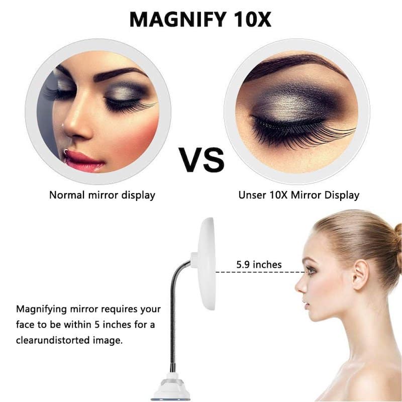 10x LED Vanity Magnifying Mirror - Image 4