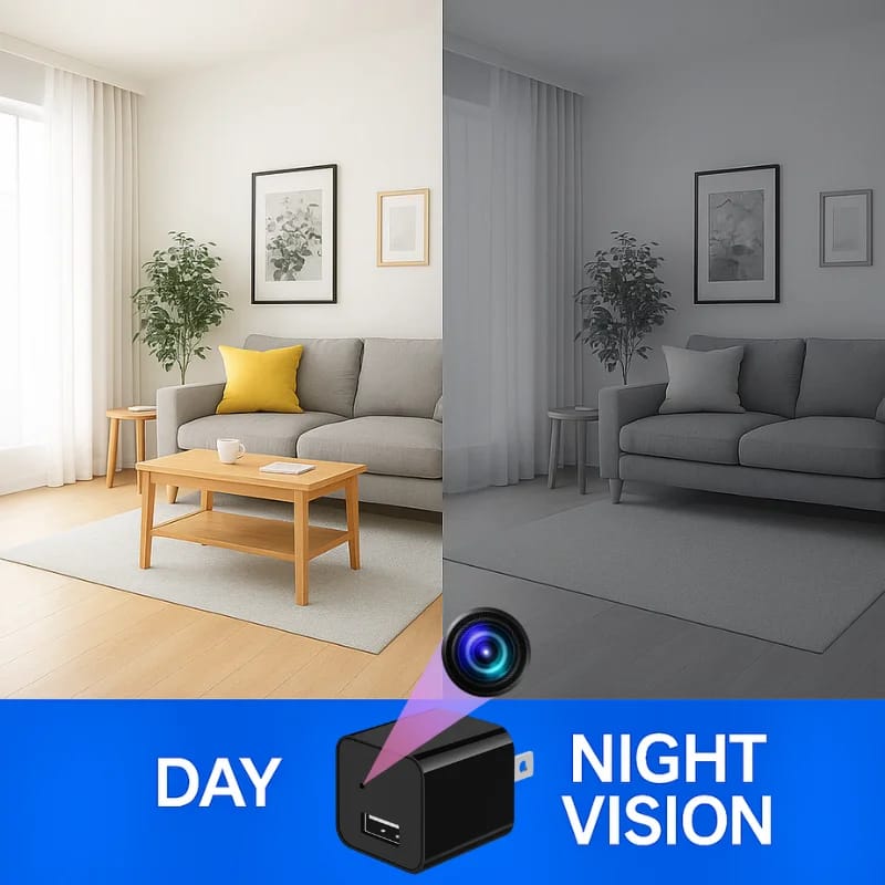 Wall Outlet Hidden Camera with 1080P HD, Night Vision & Wi-Fi Motion Detection Wall Outlet Hidden Camera with 1080P HD, Night Vision & Wi-Fi Motion Detection - Image 3