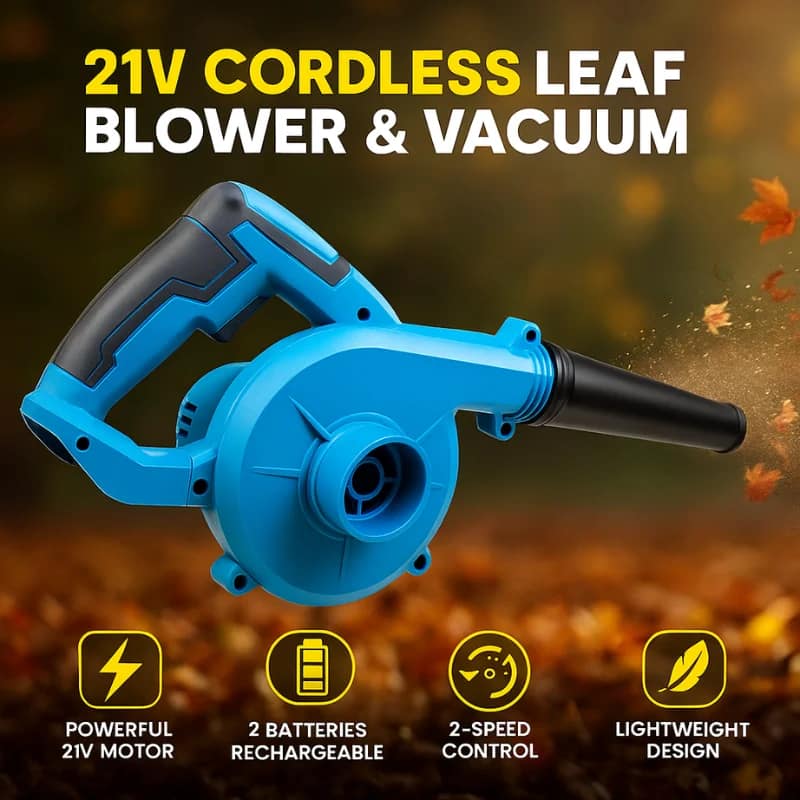 Heavy-Duty Cordless Leaf Blower Vacuum