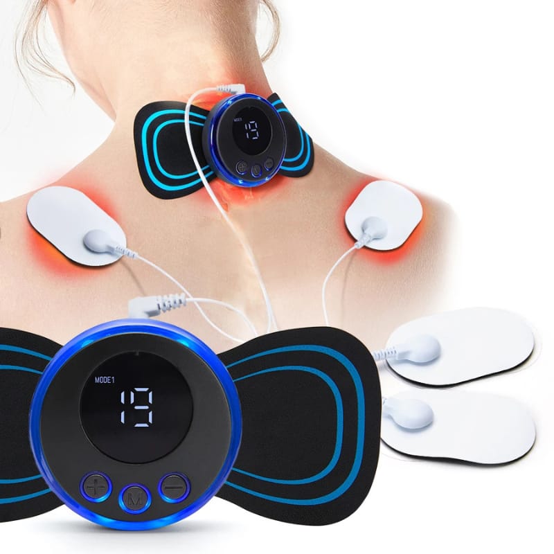 Portable Electric Massager 5 Gel Pads, 8 Massage Modes