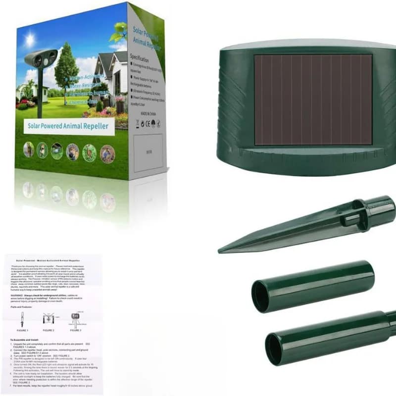 Ultrasonic Solar Powered Racoon Animal Repeller