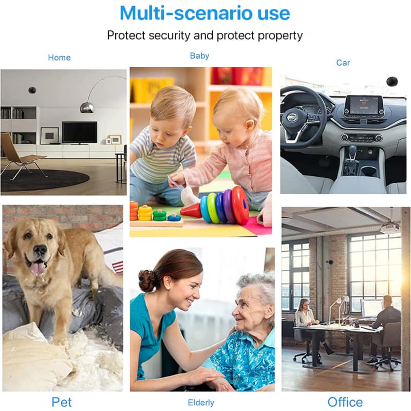 Mini Wireless Security Camera with Night Vision Compact Wireless Mini WiFi Nanny Cam with Audio