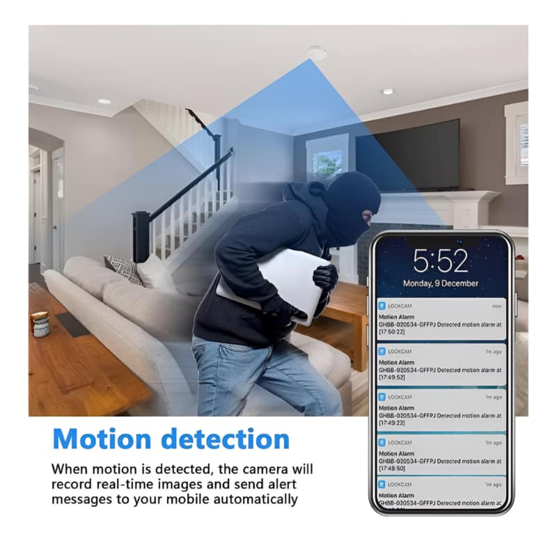 Mini Camera WiFi Smoke Detector Mini Camera Smoke Detector with WiFi and 1080p HD Video