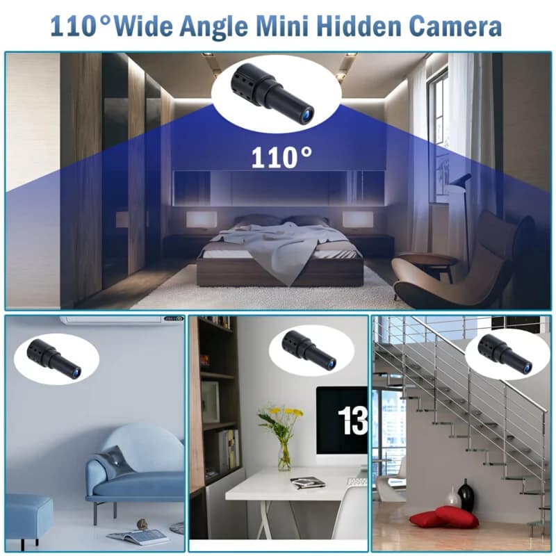Mini Security Camera with WiFi and Night Vision Compact WiFi Security Camera with Night Vision, 1080P HD, and Motion Detection