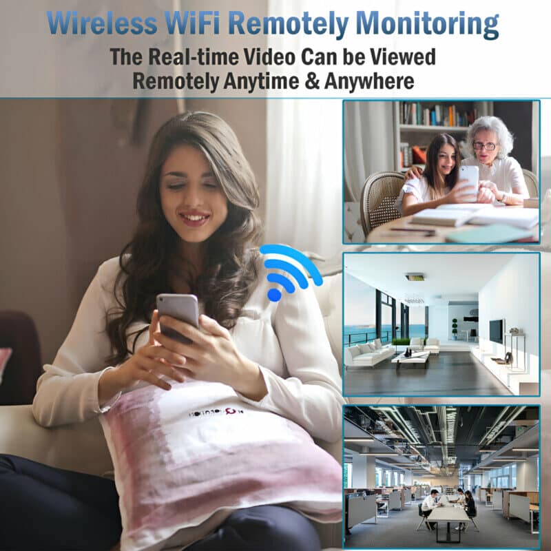 Mini Security Camera with WiFi and Night Vision Compact WiFi Security Camera with Night Vision, 1080P HD, and Motion Detection