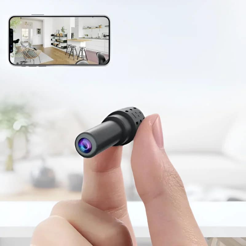 Compact Mini WiFi Security Camera with Night Vision IP Security Surveillance Cam Compact WiFi Security Camera with Night Vision, 1080P HD, and Motion Detection