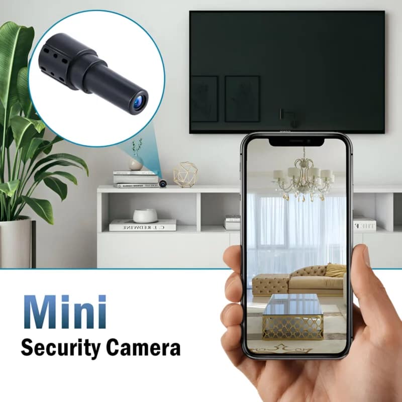 Mini Security Camera with WiFi and Night Vision Compact WiFi Security Camera with Night Vision, 1080P HD, and Motion Detection