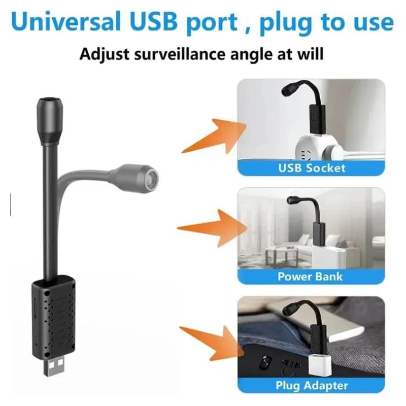 Smallest Wireless WiFi USB Camera Smallest Wireless USB Camera with HD1080P resolution and night vision capabilities.