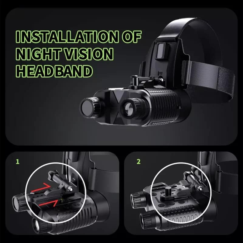 Night Vision Goggles Binoculars HD Digital IR Head Mounted Rechargeable Night Vision Goggles Binoculars - HD Digital IR with Infrared Spotlight for Nighttime Observation